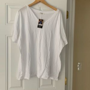 Botticelli Zenana White V-Neck T-Shirt